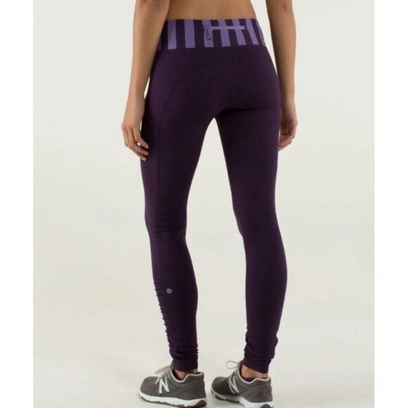 Lululemon Women's Size 8‎ Deep Zinfandel Speed Tight Brushed Interlock Leggings - Picture 3 of 13